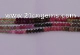 CRB717 15.5 inches 3*5mm faceted rondelle tourmaline beads