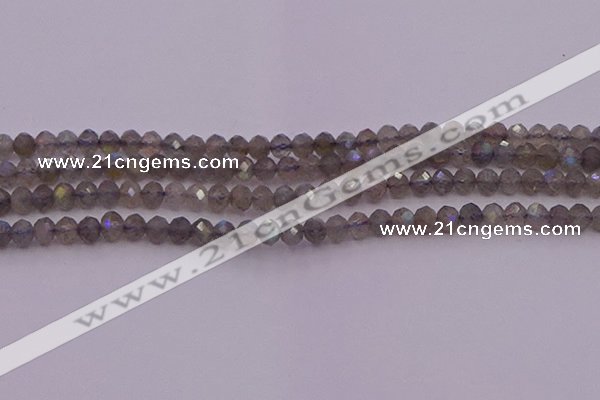 CRB719 15.5 inches 3*4mm faceted rondelle labradorite beads