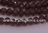 CRB720 15.5 inches 3*4mm faceted rondelle smoky quartz beads