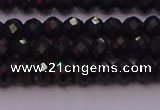 CRB721 15.5 inches 3*4mm faceted rondelle black tourmaline beads