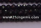 CRB721 15.5 inches 3*4mm faceted rondelle black tourmaline beads