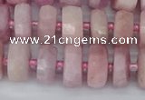 CRB826 15.5 inches 6*10mm faceted rondelle kunzite beads