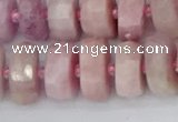 CRB829 15.5 inches 8*16mm faceted rondelle kunzite beads