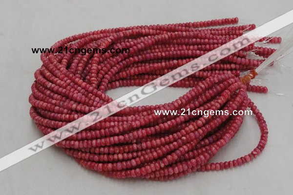 CRC05 16 inches 4*6mm rondell rhodochrosite gemstone beads wholesale