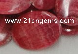 CRC09 16 inches 30*40mm oval rhodochrosite gemstone beads wholesale