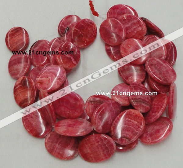 CRC09 16 inches 30*40mm oval rhodochrosite gemstone beads wholesale