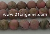 CRC1002 15.5 inches 8mm round matte rhodochrosite gemstone beads