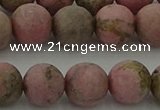 CRC1004 15.5 inches 12mm round matte rhodochrosite gemstone beads