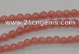 CRC101 15.5 inches 5mm round natural argentina rhodochrosite beads