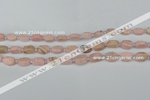 CRC1010 15.5 inches 8*10mm oval rhodochrosite gemstone beads