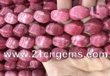 CRC1060 15.5 inches 13*18mm twisted rice rhodochrosite beads