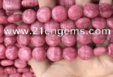 CRC1062 15.5 inches 14mm flat round rhodochrosite beads