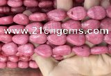 CRC1064 15.5 inches 13*18mm flat teardrop rhodochrosite beads