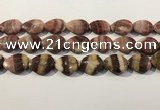 CRC1088 15.5 inches 18*25mm flat teardrop rhodochrosite beads