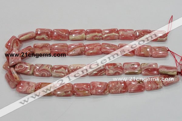 CRC109 15.5 inches 15*20mm rectangle natural argentina rhodochrosite beads