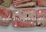 CRC111 15.5 inches 22*30mm rectangle natural argentina rhodochrosite beads