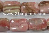 CRC112 15.5 inches 15*20mm rectangle natural argentina rhodochrosite beads