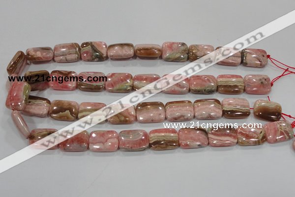 CRC112 15.5 inches 15*20mm rectangle natural argentina rhodochrosite beads