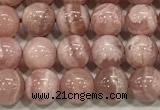 CRC1187 15.5 inches 7mm round Argentina rhodochrosite beads