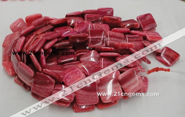 CRC15 16 inches 30*30mm square rhodochrosite beads wholesale