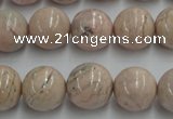 CRC155 15.5 inches 14mm round Argentina rhodochrosite beads