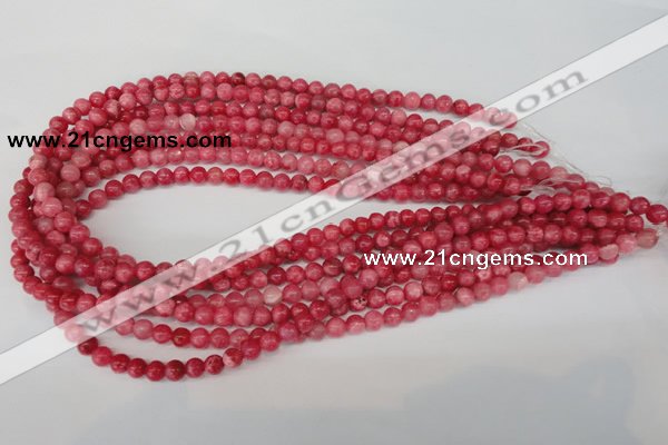 CRC18 15.5 inches 6mm round dyed rhodochrosite gemstone beads