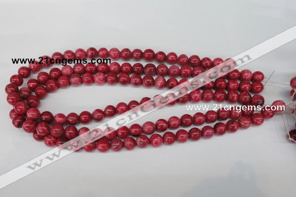 CRC19 15.5 inches 10mm round dyed rhodochrosite gemstone beads