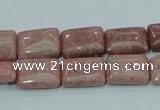 CRC206 16 inches 10*14mm rectangle rhodochrosite gemstone beads