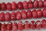 CRC21 15.5 inches 7*11mm rondelle dyed rhodochrosite gemstone beads