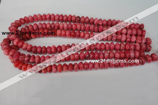 CRC21 15.5 inches 7*11mm rondelle dyed rhodochrosite gemstone beads