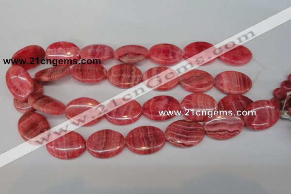 CRC27 15.5 inches 22*30mm oval dyed rhodochrosite gemstone beads