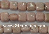 CRC301 15.5 inches 10*10mm square Peru rhodochrosite beads