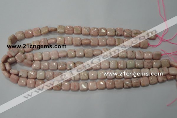 CRC301 15.5 inches 10*10mm square Peru rhodochrosite beads