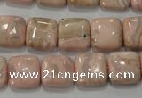 CRC302 15.5 inches 12*12mm square Peru rhodochrosite beads