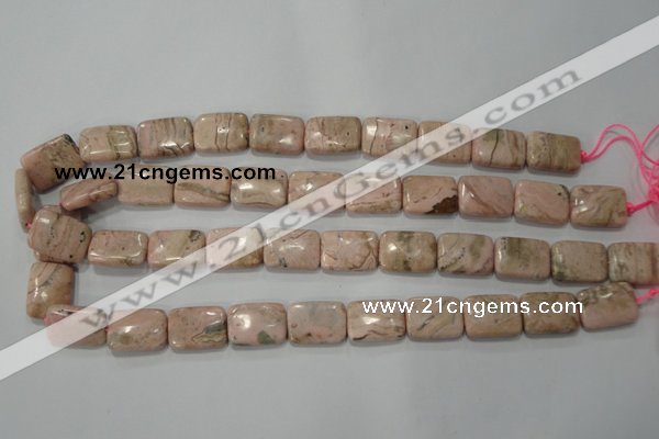 CRC305 15.5 inches 13*18mm rectangle Peru rhodochrosite beads