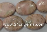 CRC307 15.5 inches 18*25mm oval Peru rhodochrosite beads