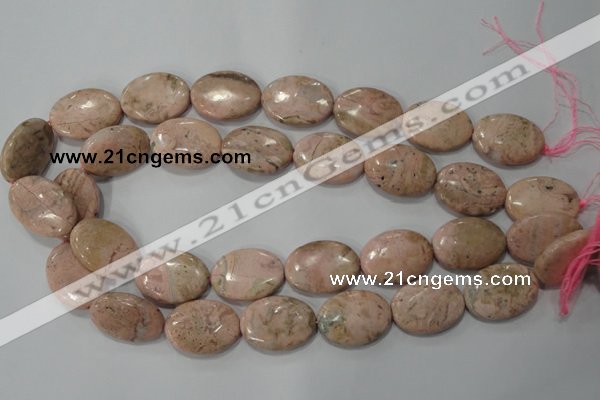 CRC307 15.5 inches 18*25mm oval Peru rhodochrosite beads