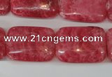 CRC34 15.5 inches 18*25mm rectangle dyed rhodochrosite gemstone beads