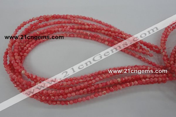 CRC400 15.5 inches 4mm faceted round synthetic rhodochrosite beads