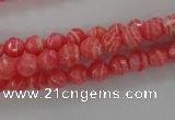 CRC401 15.5 inches 6mm faceted round synthetic rhodochrosite beads