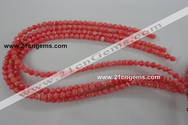 CRC401 15.5 inches 6mm faceted round synthetic rhodochrosite beads