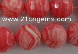 CRC407 15.5 inches 18mm faceted round synthetic rhodochrosite beads