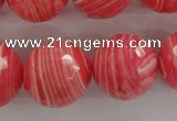 CRC408 15.5 inches 20mm faceted round synthetic rhodochrosite beads