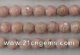 CRC452 15.5 inches 8mm faceted round Argentina rhodochrosite beads