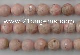 CRC453 15.5 inches 10mm faceted round Argentina rhodochrosite beads