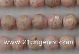 CRC456 15.5 inches 16mm faceted round Argentina rhodochrosite beads