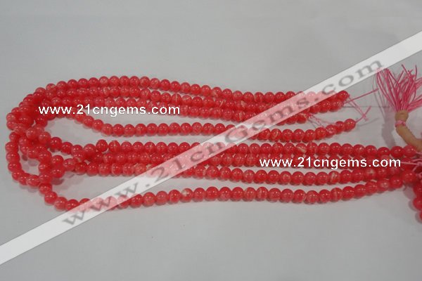 CRC501 15.5 inches 6mm round synthetic rhodochrosite beads