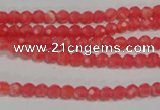 CRC510 15.5 inches 4mm faceted round synthetic rhodochrosite beads