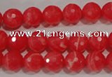 CRC513 15.5 inches 10mm faceted round synthetic rhodochrosite beads