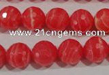 CRC514 15.5 inches 12mm faceted round synthetic rhodochrosite beads